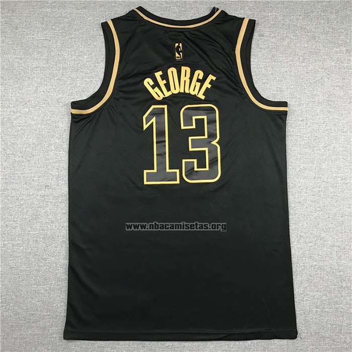 Camiseta Golden Edition Los Angeles Clippers Paul George NO 13 Negro